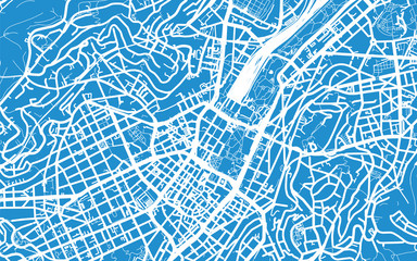 Vector city map of Stuttgart, Gernamy