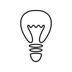 Bulb line icon. Simple light bulb image. Vector Illustration .