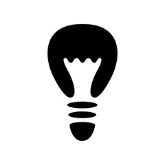 Bulb icon. Simple light bulb image. Vector Illustration .