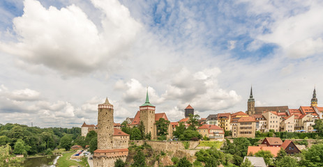 Historisches Stadtzentrum von Bautzen mit der Spree