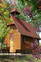 Catholic chapel in forest