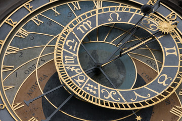 Fototapeta na wymiar Prague Astronomical Clock (Orloj) in the City's Historic Old Town Section