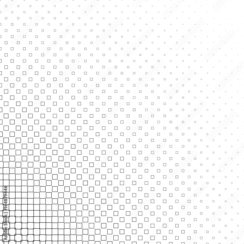 Poster monochrome square pattern - geometrical vector background graphic design