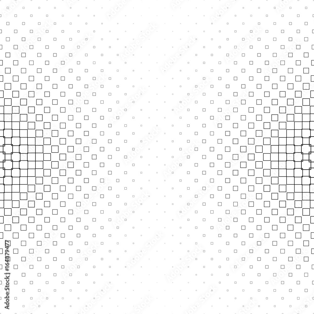 Poster monochrome square pattern - geometric vector background graphic design