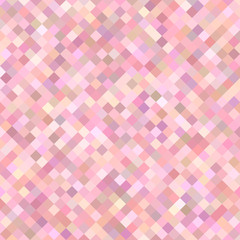 Colored abstract square pattern background - vector graphic from diagonal squares in pink tones