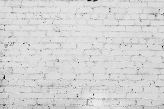Classic white brick wall texture background.  Abstract wallpaper. Perfect texture for the interior exterior any possible industrial grunge vintage hipster background. Close up
