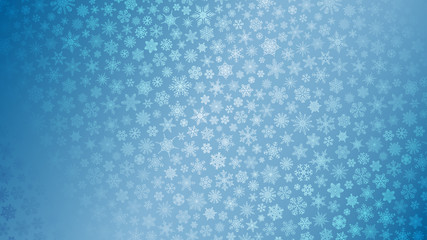 Christmas background of small snowflakes
