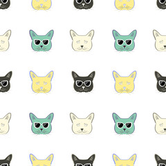 Obraz premium Hipster cat.