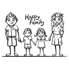 Stick figures family