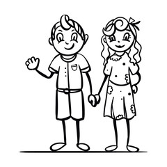 Stick figures family