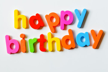 Naklejka premium Fridge magnets magnetic letters spelling out 