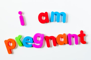 Fridge magnets magnetic letters spelling out 