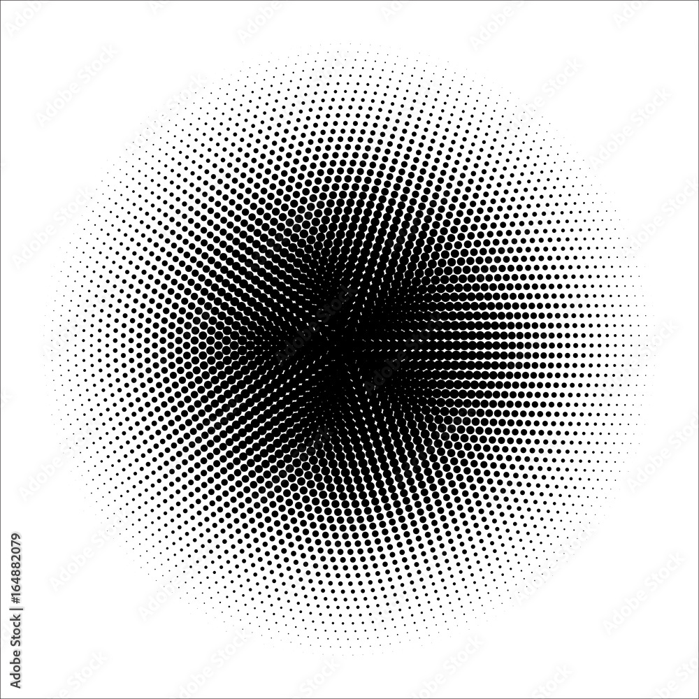 Poster vector retro style dotwork background. abstract dotted stippling engraving texture