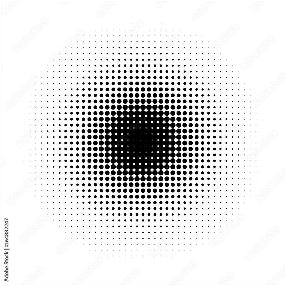 Poster vector retro style dotwork background. abstract dotted stippling engraving texture