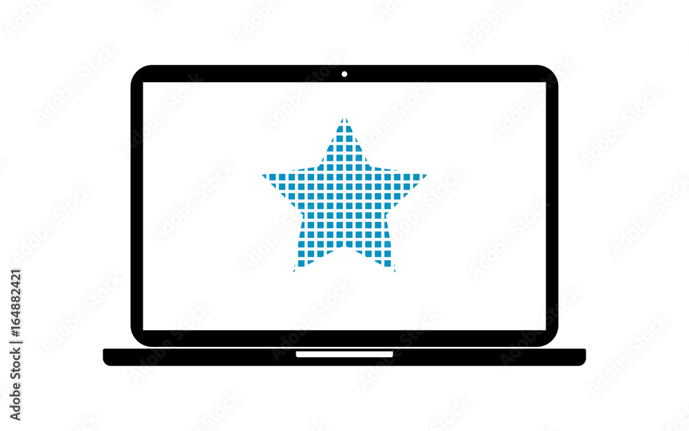 Sticker Pixel Icon Laptop - Stern