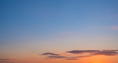 Fototapeta na wymiar sunset sky panorama - scenic sunset sky