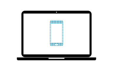 Pixel Icon Laptop - Smartphone
