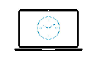 Pixel Icon Laptop - Uhr