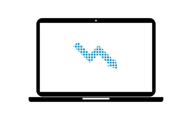 Pixel Icon Laptop - Kurs fallend