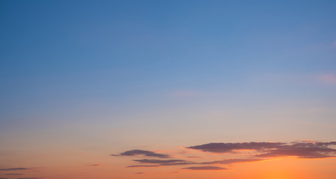 Fototapeta sunset sky panorama - scenic sunset sky