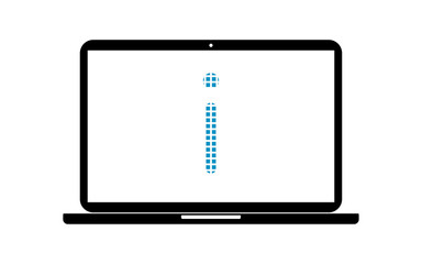 Pixel Icon Laptop - i Information