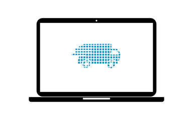 Pixel Icon Laptop - Transport