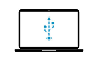 Pixel Icon Laptop - USB