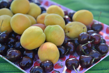 Summer fruit on the beach summer diet health lyfestyle