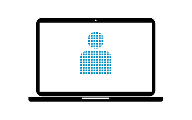 Pixel Icon Laptop - Nutzer