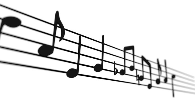 Musical Notes on Staff
