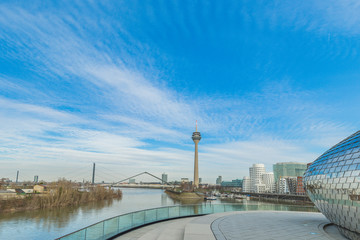 Duesseldorf Media Harbor With TV Tower