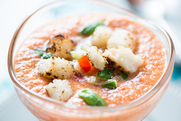 Gazpacho in bowls
