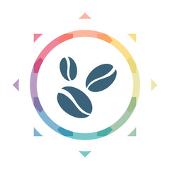 buntes Symbol - Kaffeebohnen