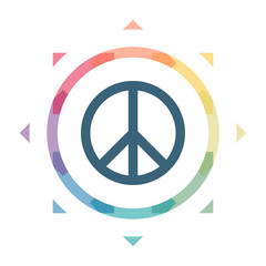 buntes Symbol - Peace-Symbol