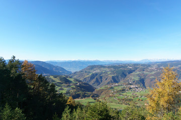 Obraz premium Aerial view on Bolzano valley