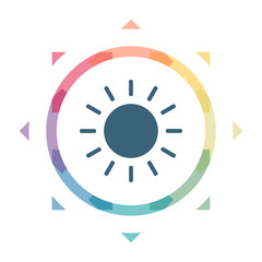 buntes Symbol - Sonne