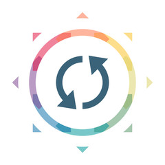 buntes Symbol - Synchronisation