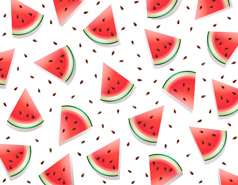 Watermelon. Watermelon fresh slices on white background 