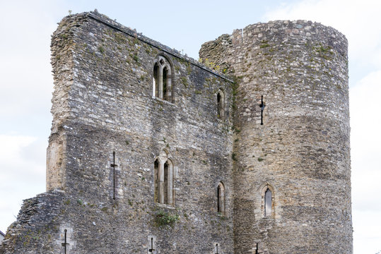 Ferns Castle, County Wexford, Ireland, an Anglo-Norman fortress, built in the middle of the 13th century by William, Earl Marshall. Today about half of the castle still stands.