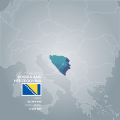 Bosnia and Herzegovina information map.