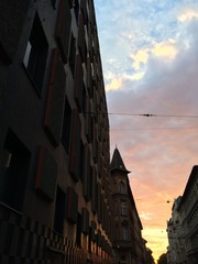 Budapest sky in the early morning after leaving a club