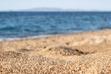 Fototapeta na wymiar the sand on the sea background