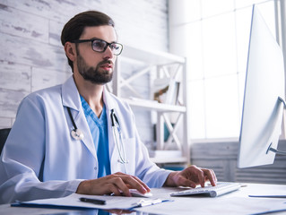Handsome young doctor