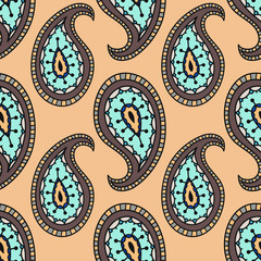 Seamless pattern paisley