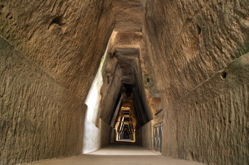 Antro della Sibilla, Cave of the Sibyl, Cumae, Bacoli. - obrazy, fototapety, plakaty