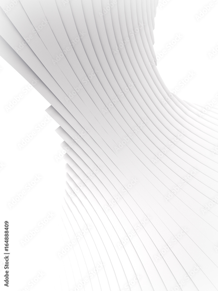Aufkleber white stripe pattern futuristic background. 3d render illustration