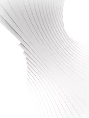 Tissu par mètre Vague abstraite White stripe pattern futuristic background. 3d render illustration