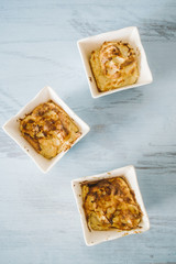 Mini souffle of cheese and ham