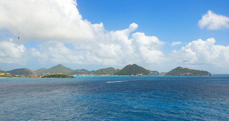 Simpson Bay and Great Bay - Philipsburg Sint Maarten ( Saint Martin ) - Caribbean tropical island