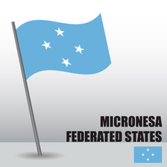 Flag of the micronesa federated states country